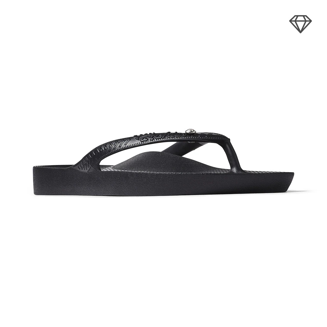 Arch Support Thongs - Classic - Crystal Black - Image 12