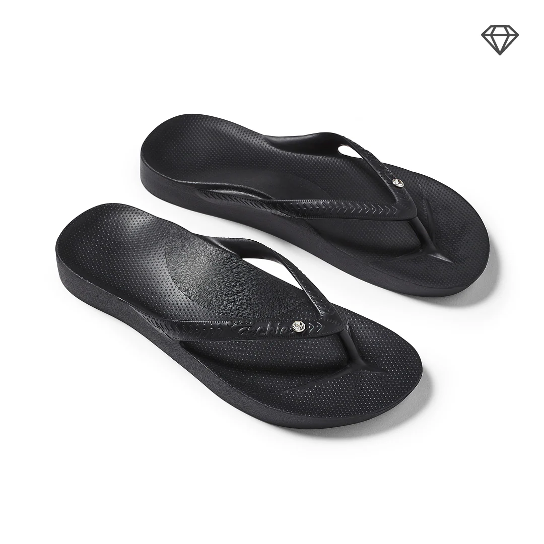 Arch Support Thongs - Classic - Crystal Black - Image 9