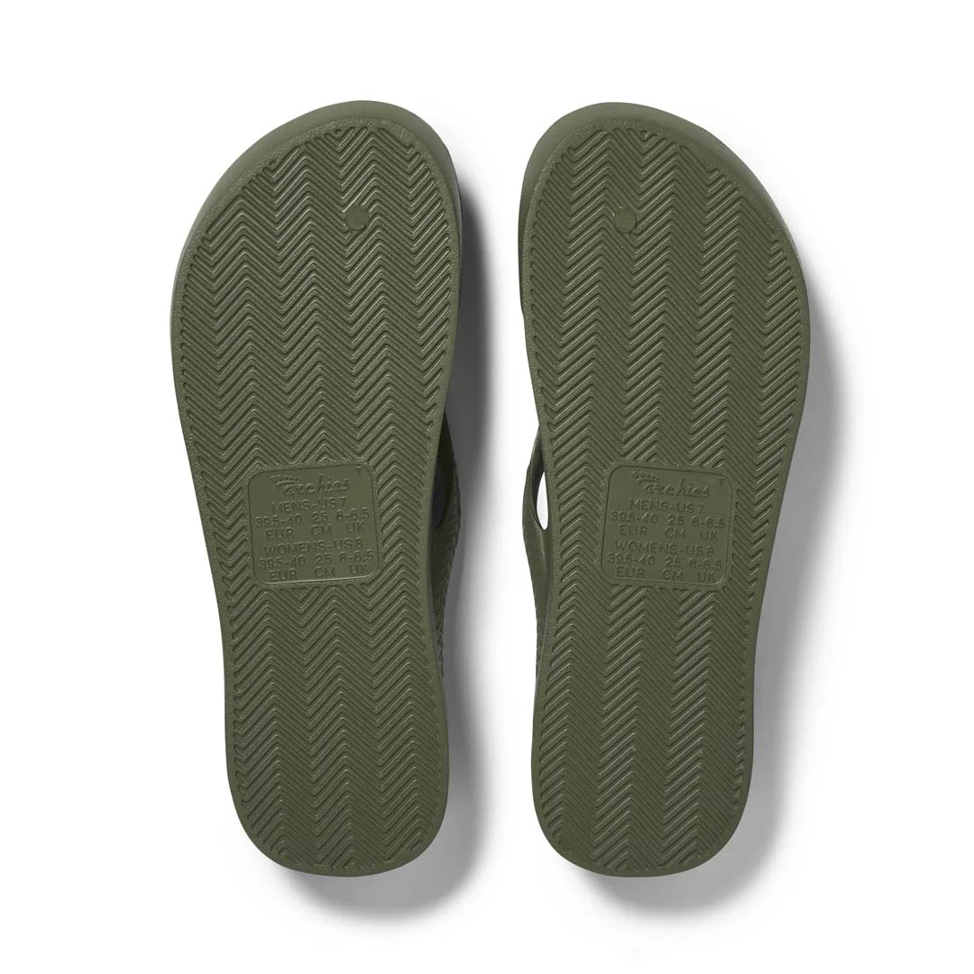 Arch Support Thongs - Classic - Olive - Image 14