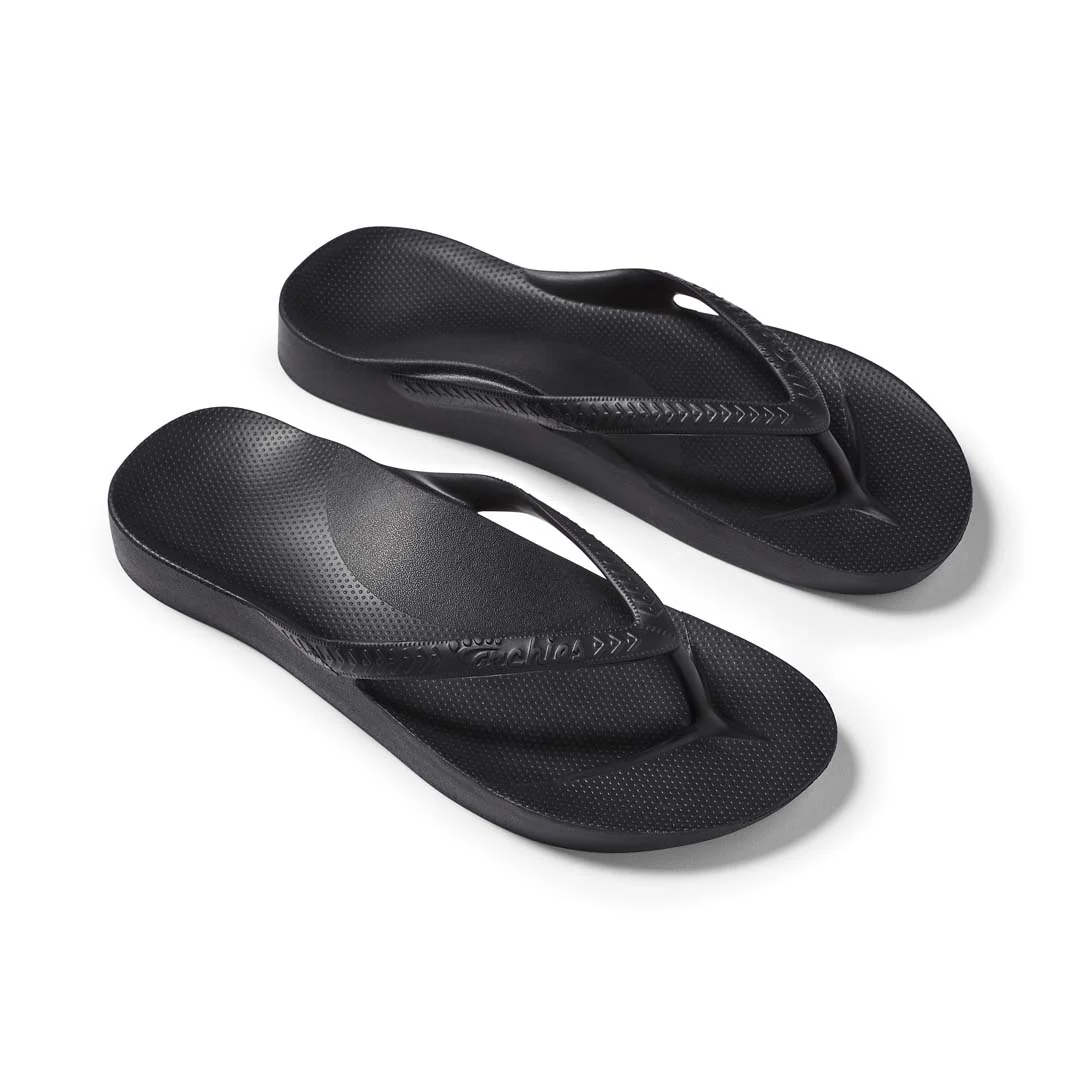 Kids - Arch Support Thongs - Black - Image 7