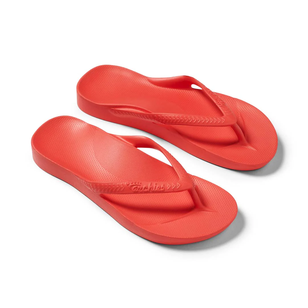 Kids - Arch Support Thongs - Coral - Image 6