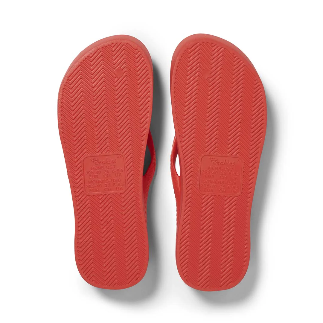 Kids - Arch Support Thongs - Coral - Image 7
